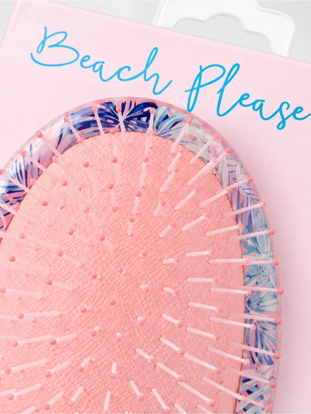 Framar Beach Please Detangling Hair Brush Wet Dry Tropical Leaves NIB New